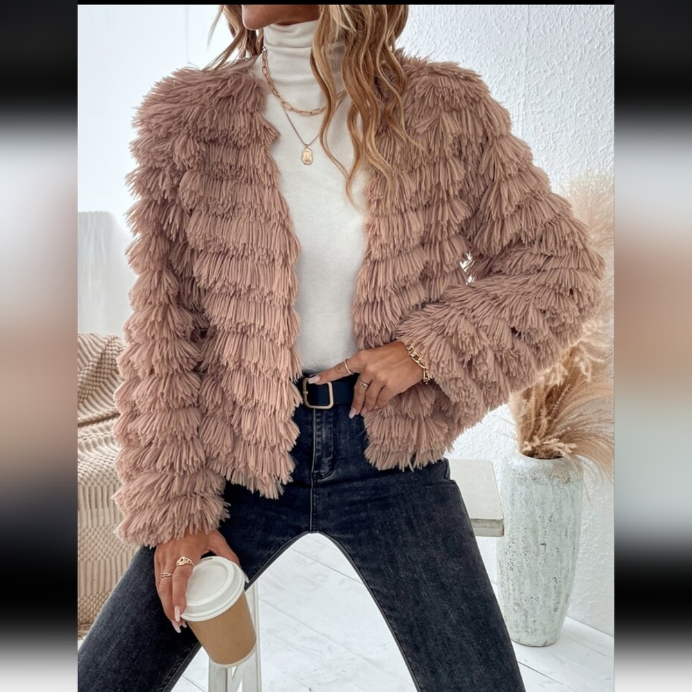 New Shein Open Front Jacket | Pink | Size L